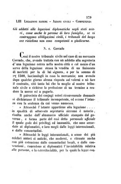 Giornale del Foro in cui si raccolgono le più importanti regiudicate dei supremi tribunali di Roma e dello Stato pontificio in materia civile