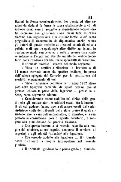 Giornale del Foro in cui si raccolgono le più importanti regiudicate dei supremi tribunali di Roma e dello Stato pontificio in materia civile