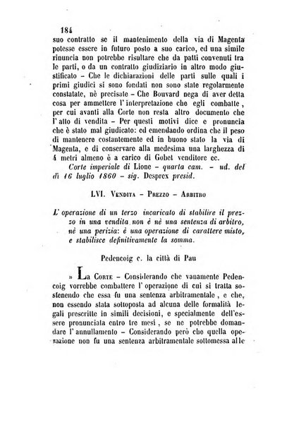 Giornale del Foro in cui si raccolgono le più importanti regiudicate dei supremi tribunali di Roma e dello Stato pontificio in materia civile