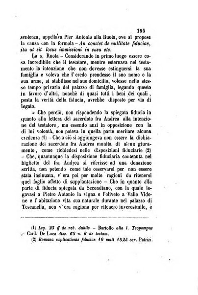 Giornale del Foro in cui si raccolgono le più importanti regiudicate dei supremi tribunali di Roma e dello Stato pontificio in materia civile