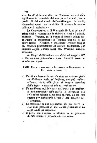 Giornale del Foro in cui si raccolgono le più importanti regiudicate dei supremi tribunali di Roma e dello Stato pontificio in materia civile