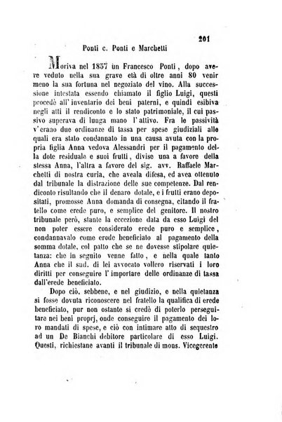 Giornale del Foro in cui si raccolgono le più importanti regiudicate dei supremi tribunali di Roma e dello Stato pontificio in materia civile