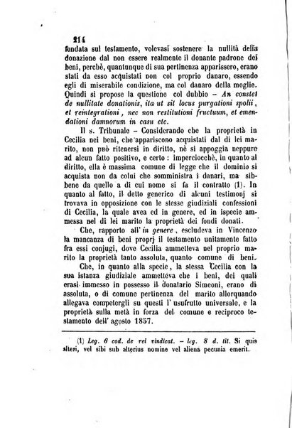 Giornale del Foro in cui si raccolgono le più importanti regiudicate dei supremi tribunali di Roma e dello Stato pontificio in materia civile