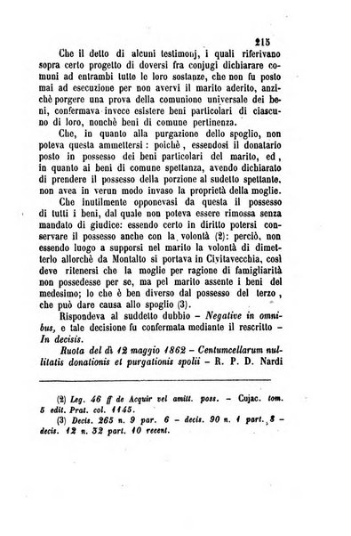 Giornale del Foro in cui si raccolgono le più importanti regiudicate dei supremi tribunali di Roma e dello Stato pontificio in materia civile