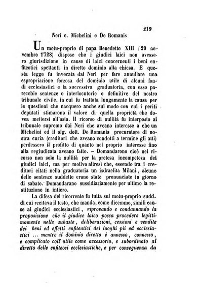 Giornale del Foro in cui si raccolgono le più importanti regiudicate dei supremi tribunali di Roma e dello Stato pontificio in materia civile