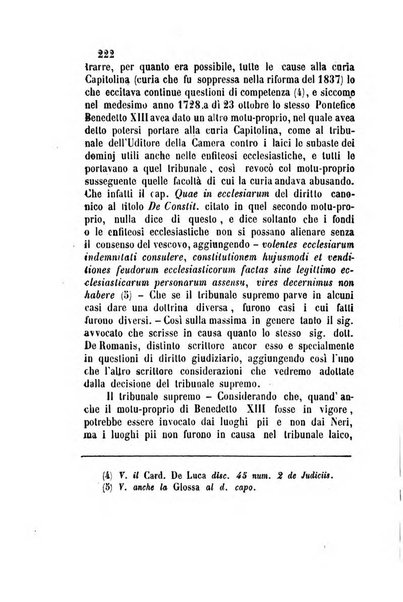 Giornale del Foro in cui si raccolgono le più importanti regiudicate dei supremi tribunali di Roma e dello Stato pontificio in materia civile