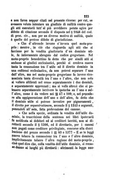 Giornale del Foro in cui si raccolgono le più importanti regiudicate dei supremi tribunali di Roma e dello Stato pontificio in materia civile