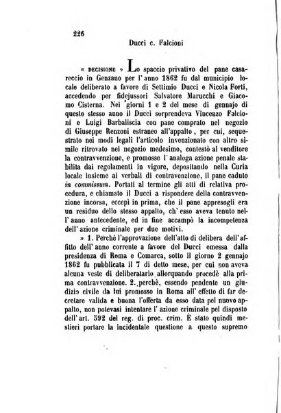 Giornale del Foro in cui si raccolgono le più importanti regiudicate dei supremi tribunali di Roma e dello Stato pontificio in materia civile