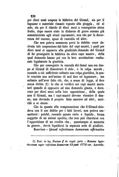 Giornale del Foro in cui si raccolgono le più importanti regiudicate dei supremi tribunali di Roma e dello Stato pontificio in materia civile