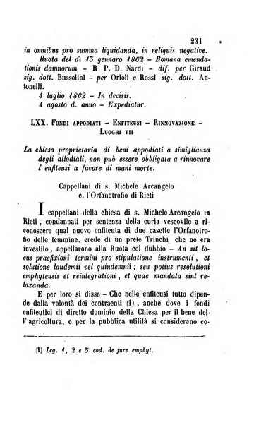 Giornale del Foro in cui si raccolgono le più importanti regiudicate dei supremi tribunali di Roma e dello Stato pontificio in materia civile