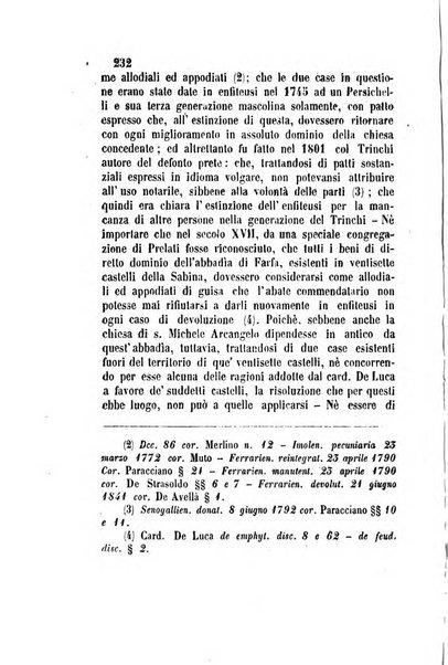 Giornale del Foro in cui si raccolgono le più importanti regiudicate dei supremi tribunali di Roma e dello Stato pontificio in materia civile