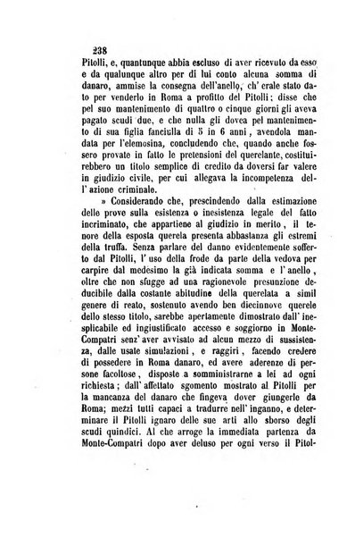 Giornale del Foro in cui si raccolgono le più importanti regiudicate dei supremi tribunali di Roma e dello Stato pontificio in materia civile