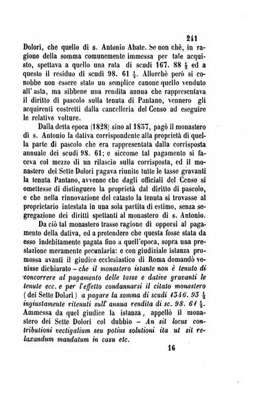 Giornale del Foro in cui si raccolgono le più importanti regiudicate dei supremi tribunali di Roma e dello Stato pontificio in materia civile