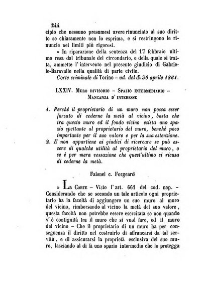 Giornale del Foro in cui si raccolgono le più importanti regiudicate dei supremi tribunali di Roma e dello Stato pontificio in materia civile