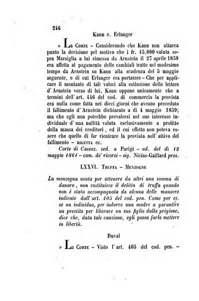 Giornale del Foro in cui si raccolgono le più importanti regiudicate dei supremi tribunali di Roma e dello Stato pontificio in materia civile