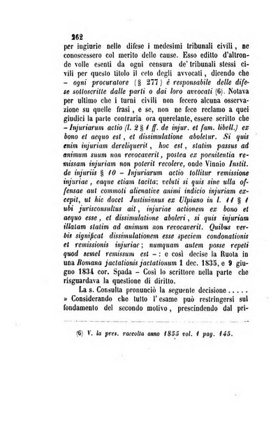 Giornale del Foro in cui si raccolgono le più importanti regiudicate dei supremi tribunali di Roma e dello Stato pontificio in materia civile