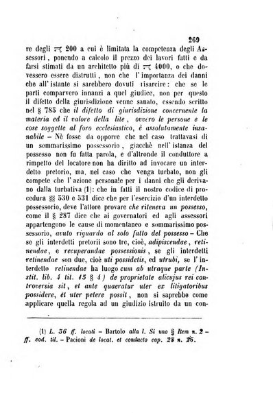 Giornale del Foro in cui si raccolgono le più importanti regiudicate dei supremi tribunali di Roma e dello Stato pontificio in materia civile