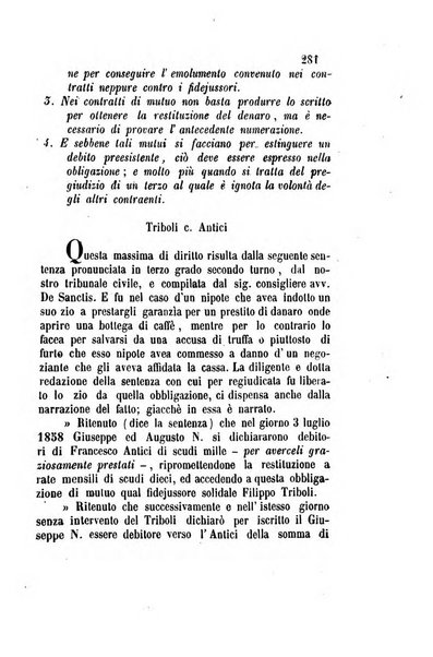 Giornale del Foro in cui si raccolgono le più importanti regiudicate dei supremi tribunali di Roma e dello Stato pontificio in materia civile