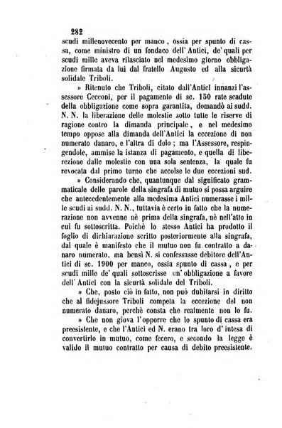 Giornale del Foro in cui si raccolgono le più importanti regiudicate dei supremi tribunali di Roma e dello Stato pontificio in materia civile