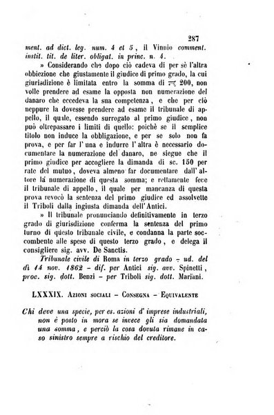 Giornale del Foro in cui si raccolgono le più importanti regiudicate dei supremi tribunali di Roma e dello Stato pontificio in materia civile