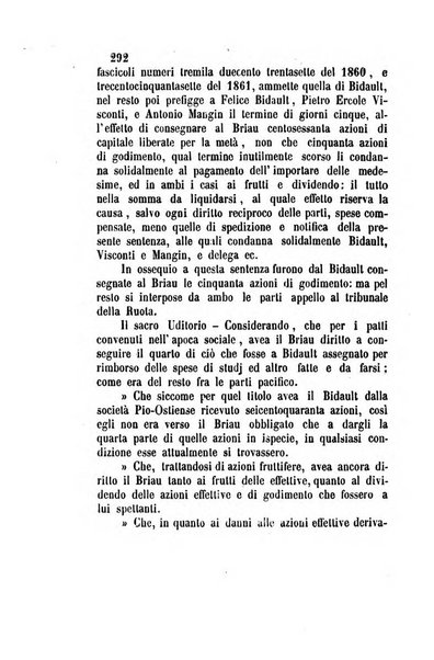 Giornale del Foro in cui si raccolgono le più importanti regiudicate dei supremi tribunali di Roma e dello Stato pontificio in materia civile