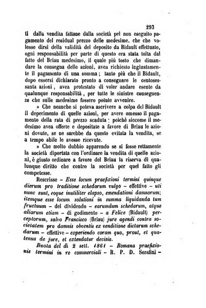 Giornale del Foro in cui si raccolgono le più importanti regiudicate dei supremi tribunali di Roma e dello Stato pontificio in materia civile