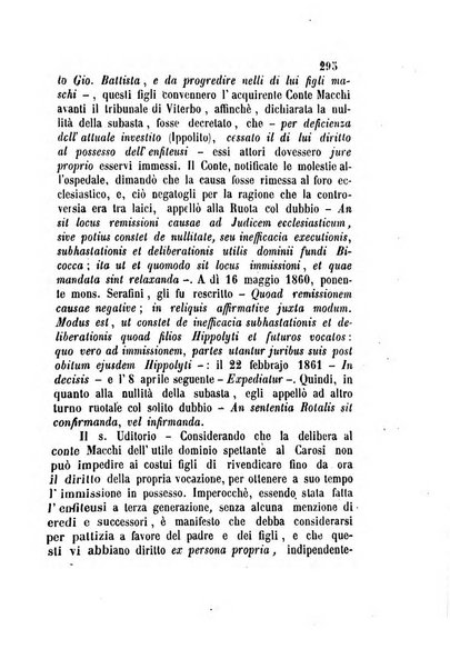 Giornale del Foro in cui si raccolgono le più importanti regiudicate dei supremi tribunali di Roma e dello Stato pontificio in materia civile