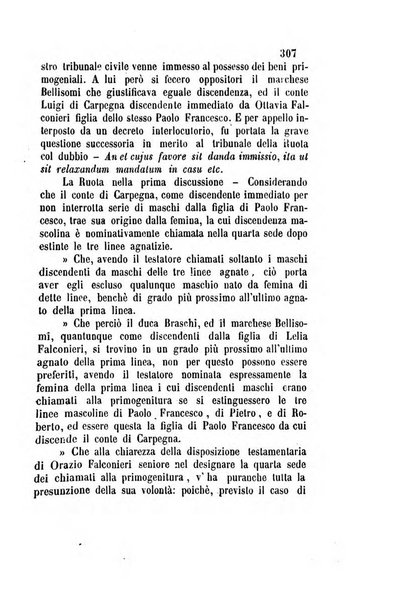 Giornale del Foro in cui si raccolgono le più importanti regiudicate dei supremi tribunali di Roma e dello Stato pontificio in materia civile