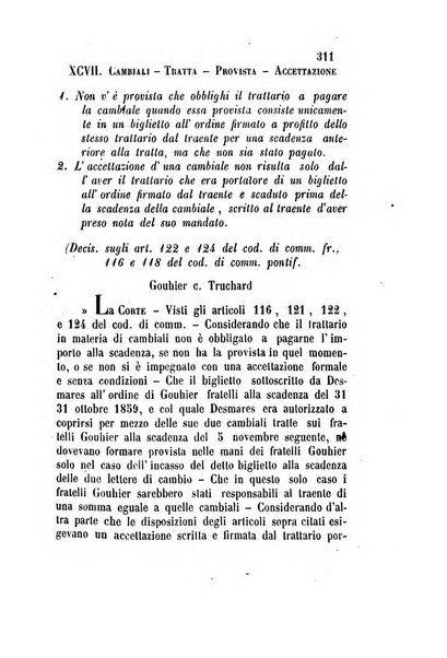 Giornale del Foro in cui si raccolgono le più importanti regiudicate dei supremi tribunali di Roma e dello Stato pontificio in materia civile