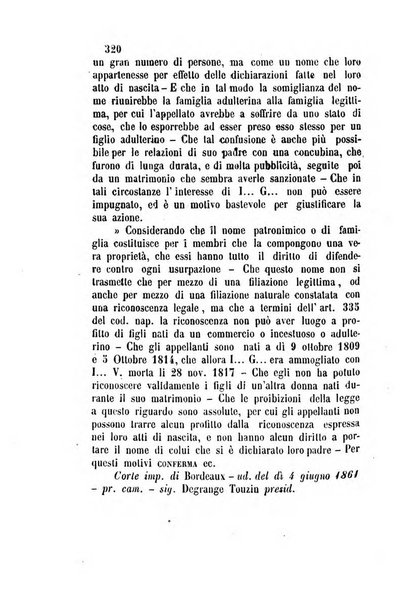 Giornale del Foro in cui si raccolgono le più importanti regiudicate dei supremi tribunali di Roma e dello Stato pontificio in materia civile