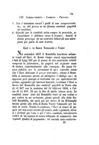 Giornale del Foro in cui si raccolgono le più importanti regiudicate dei supremi tribunali di Roma e dello Stato pontificio in materia civile