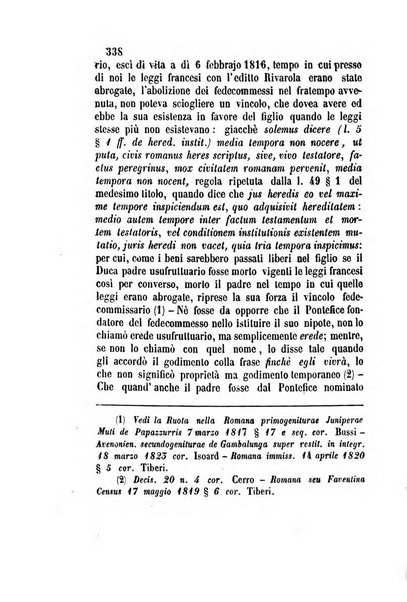 Giornale del Foro in cui si raccolgono le più importanti regiudicate dei supremi tribunali di Roma e dello Stato pontificio in materia civile