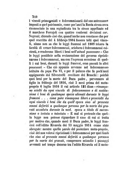 Giornale del Foro in cui si raccolgono le più importanti regiudicate dei supremi tribunali di Roma e dello Stato pontificio in materia civile