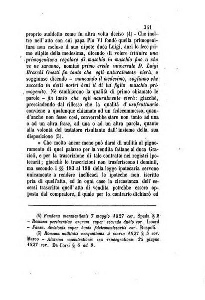 Giornale del Foro in cui si raccolgono le più importanti regiudicate dei supremi tribunali di Roma e dello Stato pontificio in materia civile