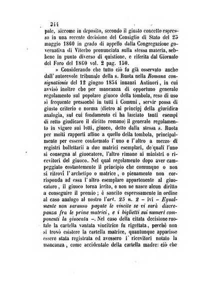 Giornale del Foro in cui si raccolgono le più importanti regiudicate dei supremi tribunali di Roma e dello Stato pontificio in materia civile