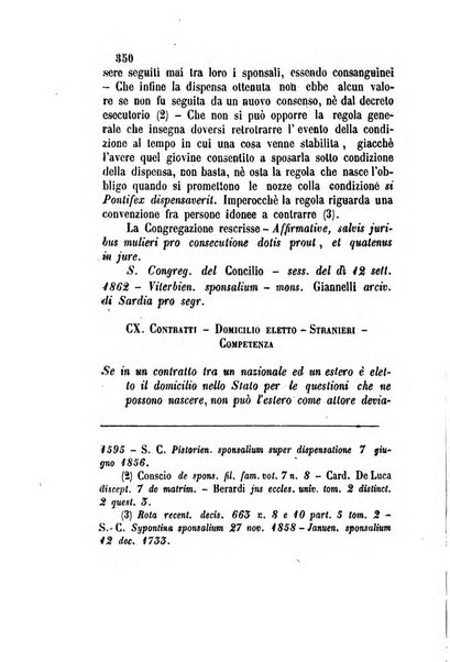 Giornale del Foro in cui si raccolgono le più importanti regiudicate dei supremi tribunali di Roma e dello Stato pontificio in materia civile