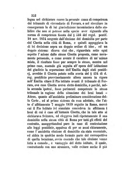 Giornale del Foro in cui si raccolgono le più importanti regiudicate dei supremi tribunali di Roma e dello Stato pontificio in materia civile