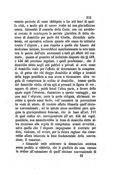 Giornale del Foro in cui si raccolgono le più importanti regiudicate dei supremi tribunali di Roma e dello Stato pontificio in materia civile