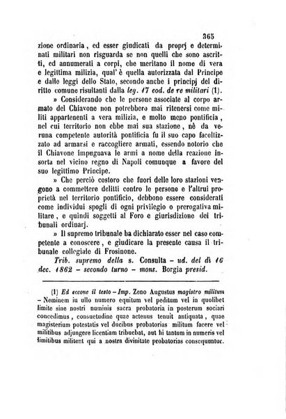 Giornale del Foro in cui si raccolgono le più importanti regiudicate dei supremi tribunali di Roma e dello Stato pontificio in materia civile