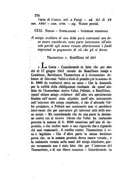 Giornale del Foro in cui si raccolgono le più importanti regiudicate dei supremi tribunali di Roma e dello Stato pontificio in materia civile