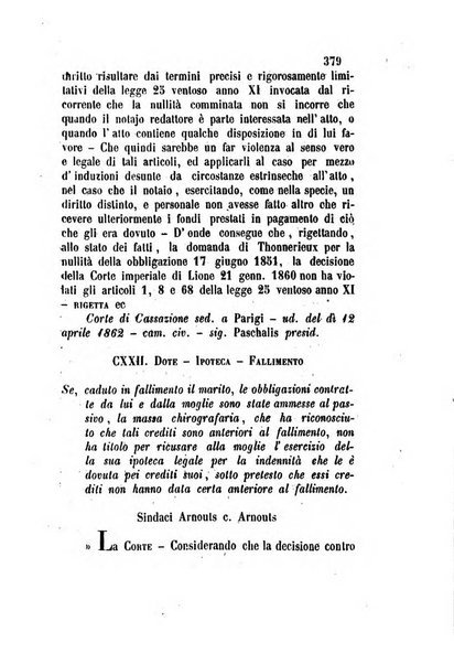 Giornale del Foro in cui si raccolgono le più importanti regiudicate dei supremi tribunali di Roma e dello Stato pontificio in materia civile