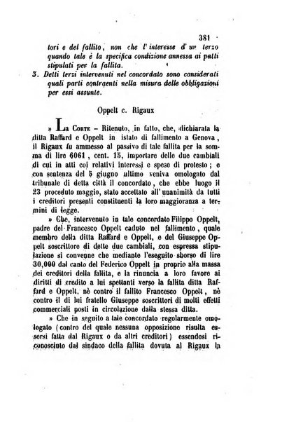 Giornale del Foro in cui si raccolgono le più importanti regiudicate dei supremi tribunali di Roma e dello Stato pontificio in materia civile