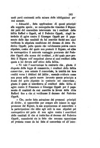 Giornale del Foro in cui si raccolgono le più importanti regiudicate dei supremi tribunali di Roma e dello Stato pontificio in materia civile