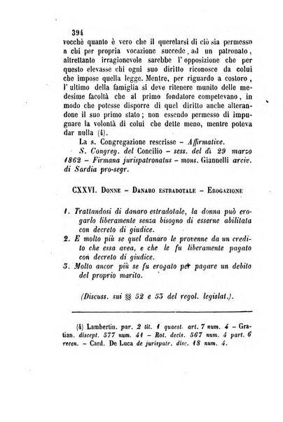 Giornale del Foro in cui si raccolgono le più importanti regiudicate dei supremi tribunali di Roma e dello Stato pontificio in materia civile