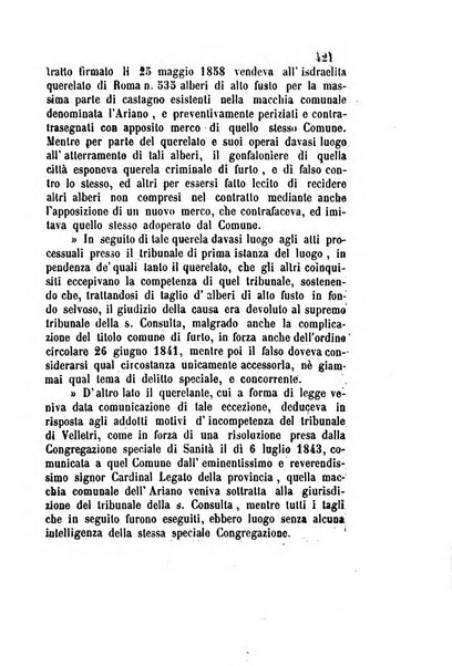 Giornale del Foro in cui si raccolgono le più importanti regiudicate dei supremi tribunali di Roma e dello Stato pontificio in materia civile