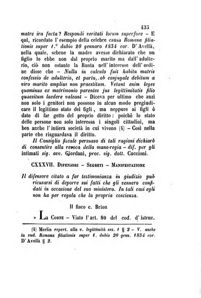 Giornale del Foro in cui si raccolgono le più importanti regiudicate dei supremi tribunali di Roma e dello Stato pontificio in materia civile