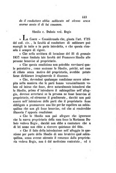 Giornale del Foro in cui si raccolgono le più importanti regiudicate dei supremi tribunali di Roma e dello Stato pontificio in materia civile