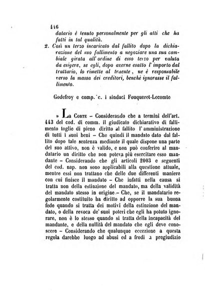 Giornale del Foro in cui si raccolgono le più importanti regiudicate dei supremi tribunali di Roma e dello Stato pontificio in materia civile