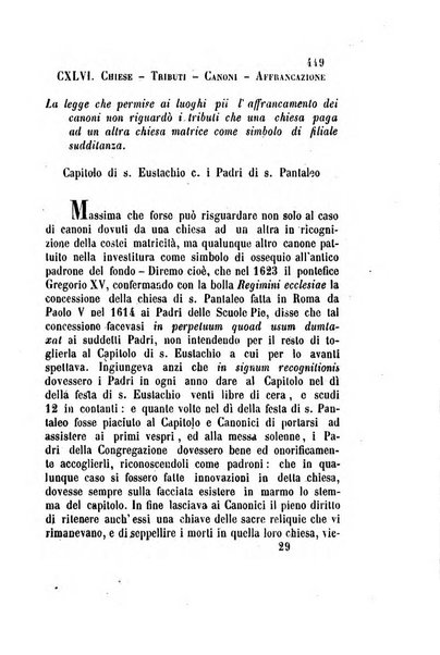 Giornale del Foro in cui si raccolgono le più importanti regiudicate dei supremi tribunali di Roma e dello Stato pontificio in materia civile