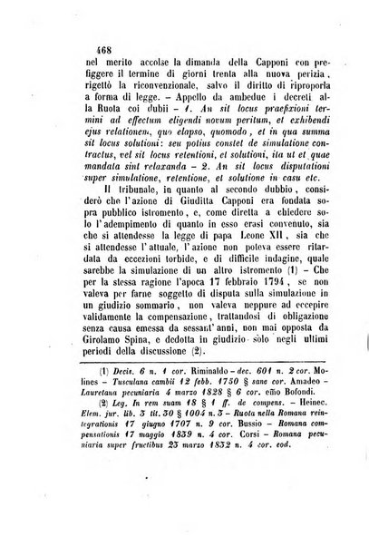 Giornale del Foro in cui si raccolgono le più importanti regiudicate dei supremi tribunali di Roma e dello Stato pontificio in materia civile